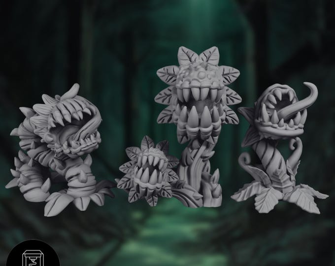 Carnivorous Plant Monster Set | Man-Eating Flora Mini Pack | By Nafaratte Designs