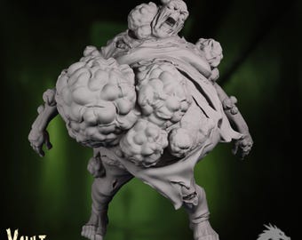 Bloated Mutant Mini | Exploding Fungal Zombie Miniature | Infected Tank Creature | by VaultZ