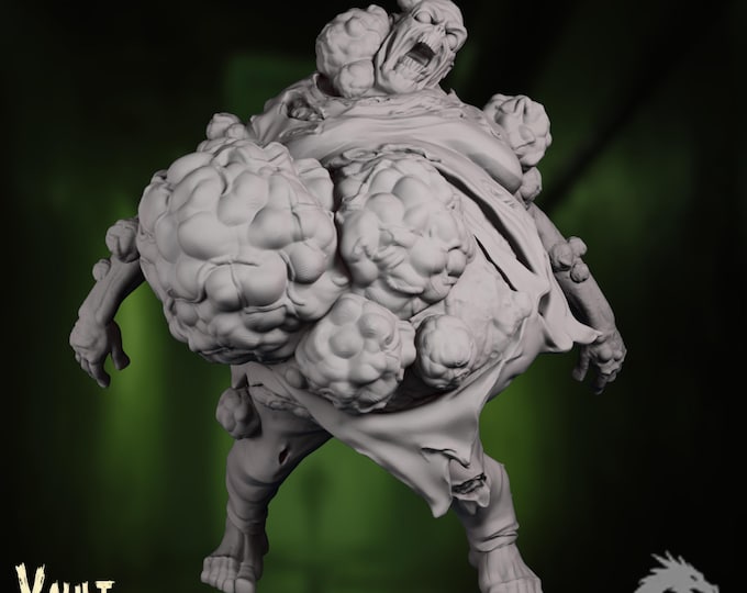 Bloated Mutant Mini | Exploding Fungal Zombie Miniature | Infected Tank Creature | by VaultZ