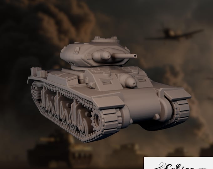 AC1 Sentinel Tank Miniature | WWII Australian Armor Model | 15mm 20mm 28mm by Eskice Miniatures