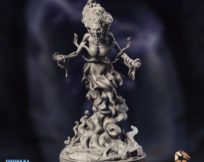 Banshee Mini | Undead Spirit Miniature | Wailing Ghost in Floating Form | Primal Collectibles