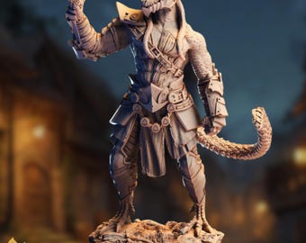 Dragonborn Monk Mini | Beast Barbarian Miniature | Unarmed Warrior with Battle Stance | By DM Stash