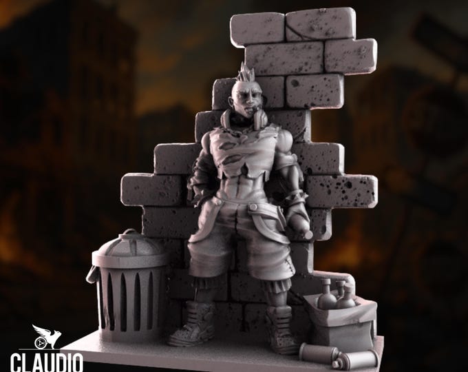Cyberpunk Street Rebel Miniature | Sci-Fi RPG, Claudio Casini Arts