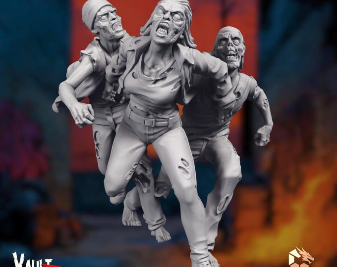 Zombie Horde Mini | Undead Swarm Miniature | Apocalypse Pursuit Encounter | VaultZ
