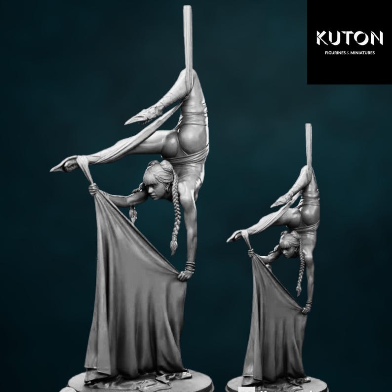 Gymnast Miniature: Elegant Acrobat Model Kit - Kuton Figurines - Etsy