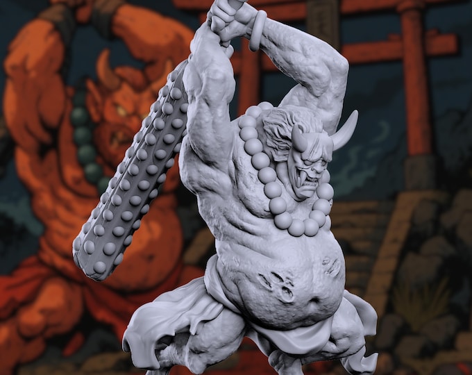 Japanese Demon Lord Mini | Rotting Undead Oni Boss Monster for Apocalypse Games | By Vaultz