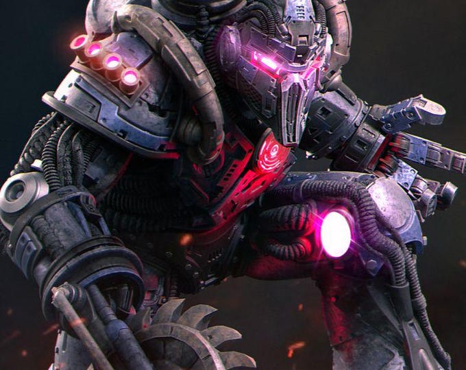 Post-Apocalyptic Robot Warlord Model Kit: 12K Resin Cyberpunk Mech - Nerikson
