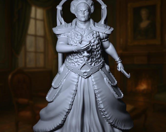 Evil Queen Miniature | Wicked Stepmother | Noblewoman Scheming Matriarch Socialite Miniature for Political Intrigue | By TPK Labs