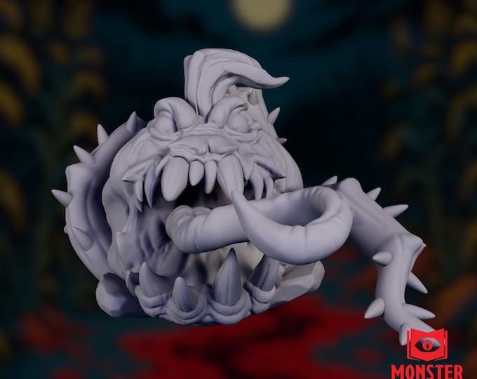 Pumpkin Mimic Mini | Halloween Horror Monster Miniature | Jack-O'-Lantern One-Shot | By Monster Atlas