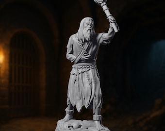 Wounded Prisoner Miniature: Shackled Dungeon NPC for RPG Games