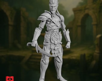Gith Champion Miniature: Psionic Fighter for 5e RPG