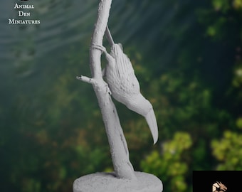 Toucan Mini | Paintable Animal Miniature | Perched Jungle Bird Model | Animal Den Miniatures