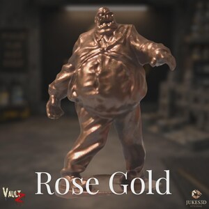Rose Gold metallic finish option for this 3D printed miniature