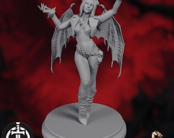 Succubus Warlock Mini | Infernal Fiend Miniature | Calistra | Broken Swords
