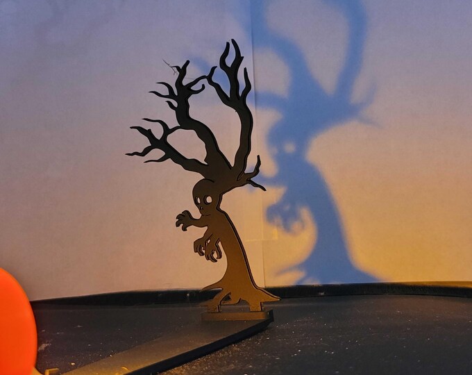 Spooky Tree & Zombie Shadow Caster – Halloween Candlelight Decor