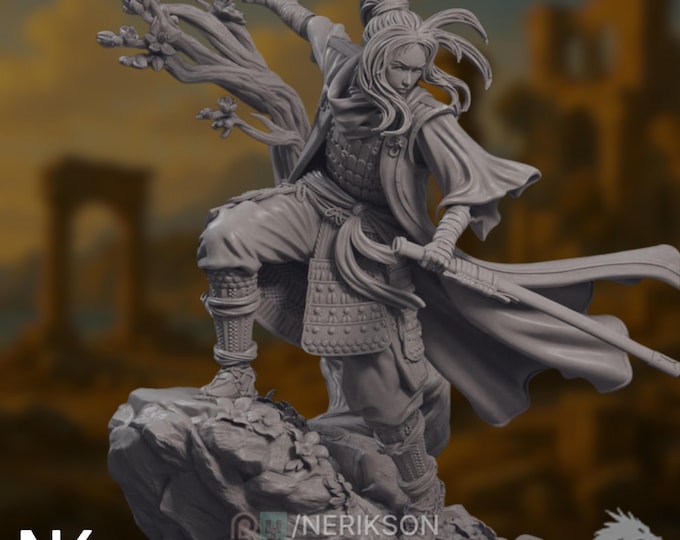Female Ronin Model Kit | Dynamic Samurai Swordswoman | By Nerikson