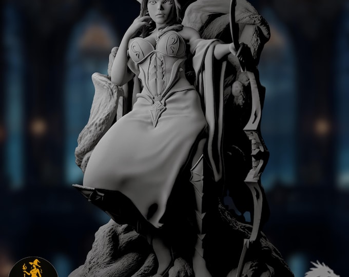Elven Huntress Miniature | Elf Archer SFW/NSFW Statue | Fantasy Ranger Figure | DartArt3D