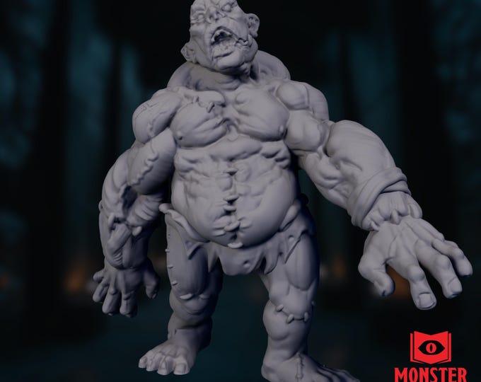Flesh Golem Miniature | Stitched Brute Resin Model, Gothic Horror By Monster Atlas
