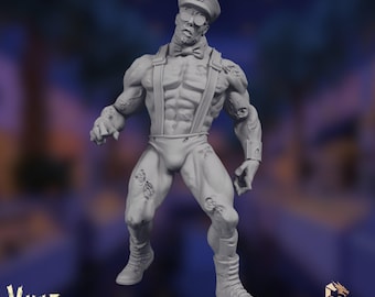 Policeman Stripper Zombie Mini | Undead Cop Exotic Dancer | 32mm Horror Resin Dynamic Pose | By VaultZ