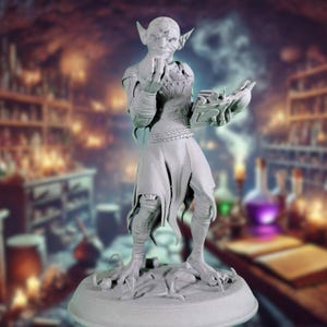 Goblin Wizard  Mini – Small Goblin Mage, Potion Master, or Wizard NPC –  Miniature by DM Stash