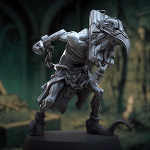 Condemned Prisoner Madman Mini | Shackled Asylum Lunatic Horror Miniature | By Tales Keeper