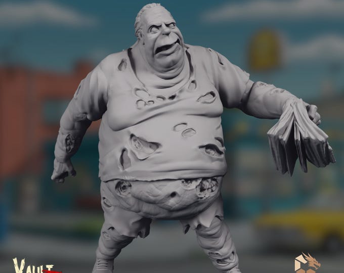 Bloated Zombie Mini | Undead Horror Miniature | Infected Townsfolk Encounter | By VaultZ