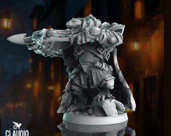 Kobold Ranger Mini | Lizardfolk Hunter Miniature | Scout NPC with Crossbow | By Claudio Casini