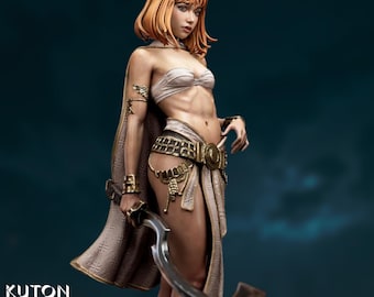Exotic Assassin Woman Mini | Elegant and Deadly Heroine Warrior Model Kit | By Kuton Sculpts