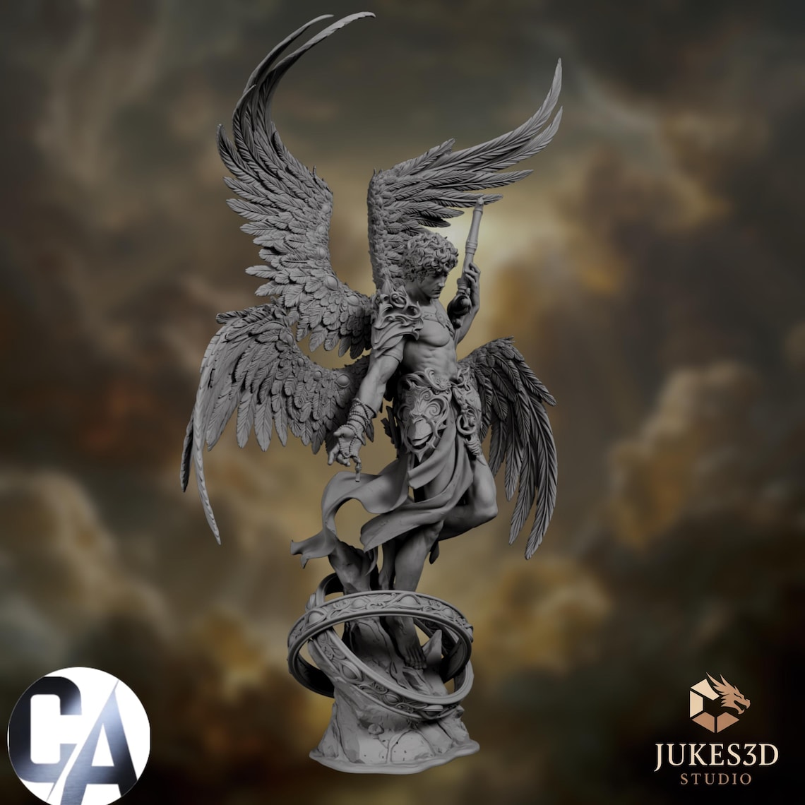 Archangel Display Model | Winged Angel Warrior Sculpture | 75mm or ...