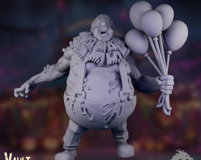 Balloon Clown Mini | Undead Entertainer Miniature | Zombie Circus Villain | By VaultZ