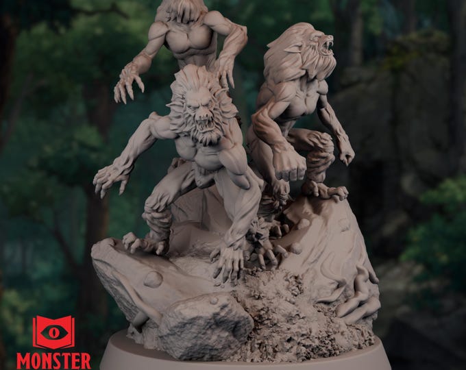 Swarm of Gibberlings Mini | Forest Ambush Encounter | Monkey Swarm Miniatures | By Monster Atlas