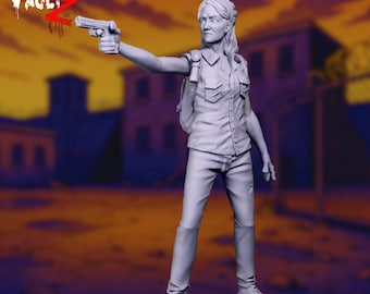 Female Apocalypse Fighter Mini | Zombie War Survivor Miniature | Ultra-Modern Mini | By VaultZ