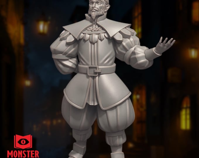 Wealthy Lord Mini | Aristocrat Noble NPC Miniature | Courtly Merchant or Villain | By Monster Atlas