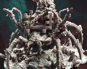 Dwarven Barbarian on Giant Spider Mount | Underdark Berserker with Axe | DM Stash