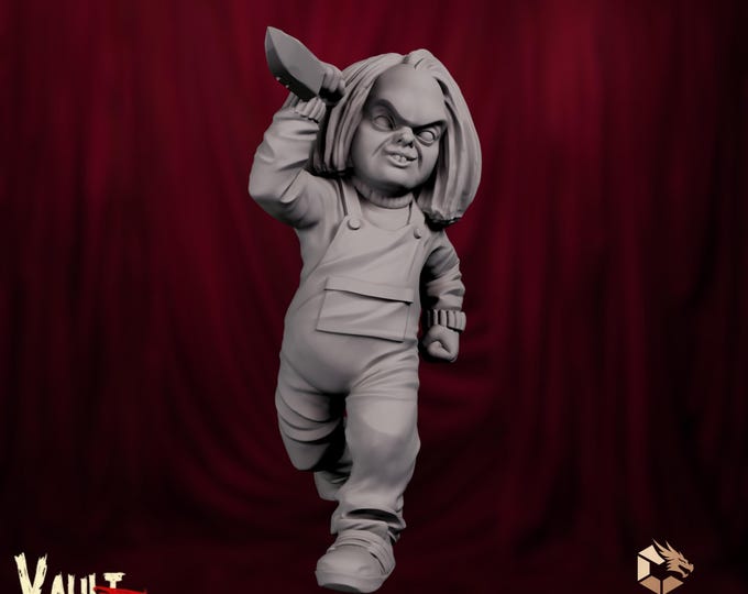 Killer Doll Mini | Horror Assassin Miniature | Creepy Toy with Knife Slasher Villain | Monster Atlas