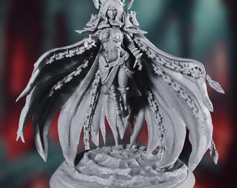 Demon Queen Sorceress  Mini | Dark Fey Warlock  Miniature | By Gaz Mini's