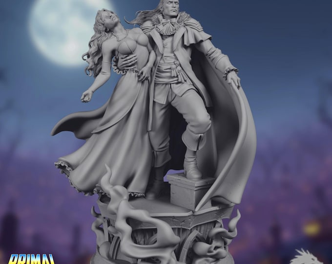 Vampire Lord Mini | Undead Warlock Miniature | Gothic Noble Villain | By Primal Collectibles