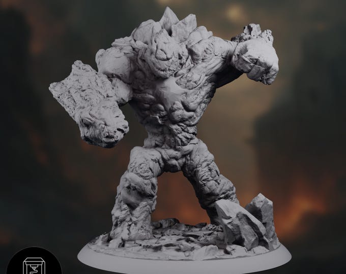 Earth Elemental Mini | Rock Golem Monster | Terrain-Shattering Boss | By Nafarrate Designs