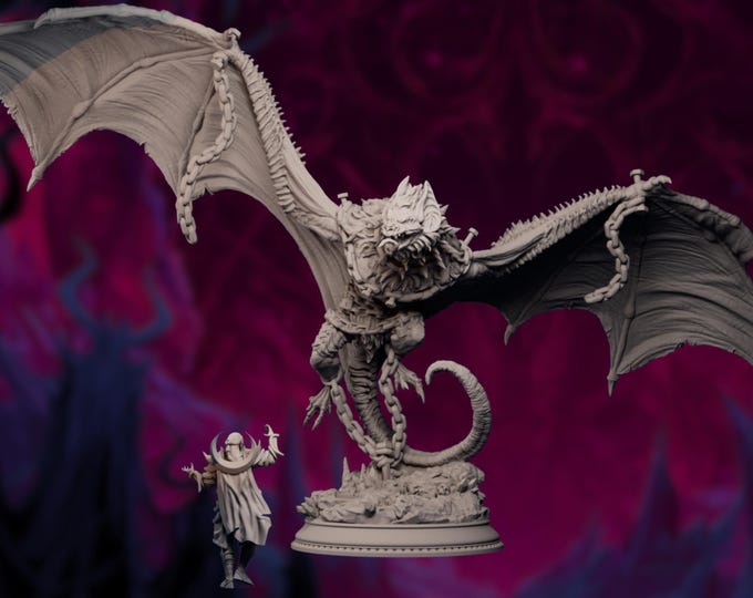 Giant Bat Horror Mini | Terrifying Halloween Monster Miniature | Dungeon Boss Encounter | By DM Stash