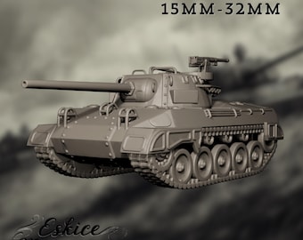 M18 Hellcat Tank Mini | WWII US Tank Destroyer in 15mm–32mm for Wargames | Unpainted Resin Kit | By Eskice Miniatures