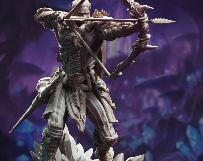 Ranger Miniature | Indua'ne Viverik | 3D Printed Tabletop Mini, 32mm and 75mm Options | By DM Stash