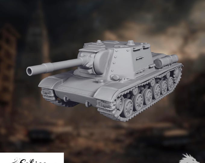 ISU-152 Tank Miniature | WWII Soviet Heavy Assault Gun | Historical Wargaming Model | Eskice Miniatures