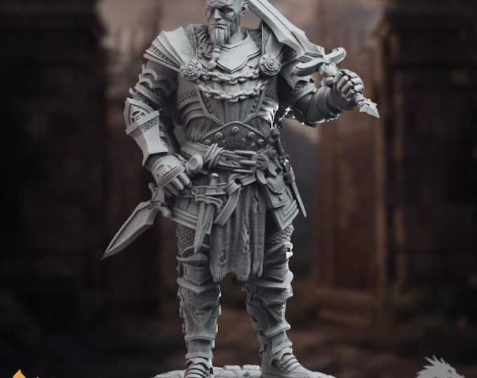 Goliath Armored Fighter Mini | Battle Master Commander | By DM Stash