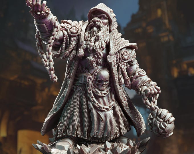 Underdark Dwarf Rune Sorcerer |  Mini | Dorgrid Darnane | 3D Printed Tabletop Mini, Multiple scale Options | By DM Stash