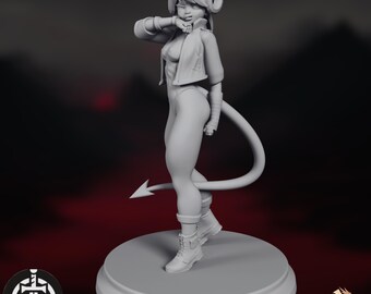 Anime Devil Mini | NSFW Tiefling Miniature | Seductive Demon Woman | by Broken Swords