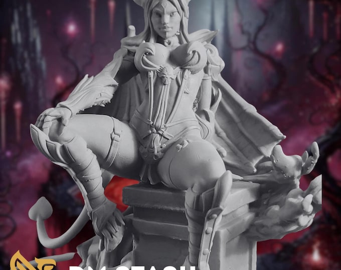 Seductive Succubus Miniature: Fantasy Demon Queen Figure for DnD, RPG, Painting & Tabletop Gaming | By DM Stash