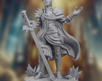 Female Paladin  Mini | Oath of Glory Paladin  Miniature | By TPK Labs