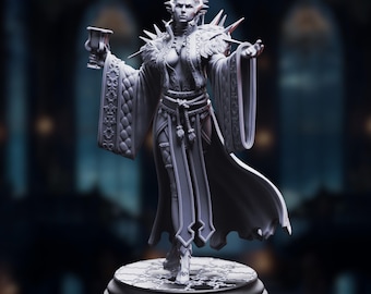 Vampire Matron Mini | Gothic Noblewoman with Blood Goblet Miniature | Dark Enchantress or Vampire Queen | By DM Stash