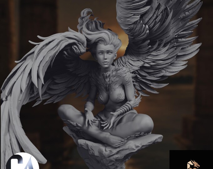 Winged Sphinx Model Kit | Mythic Guardian Figure | Fantasy Display Model | By CA3D