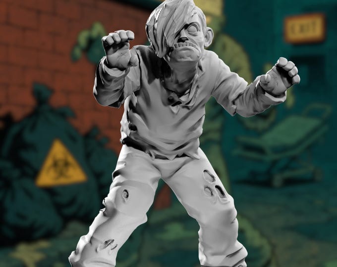 Under Bite Child Zombie Mini | Flailing Infected Undead For AFMBE & Modern Survival Games
